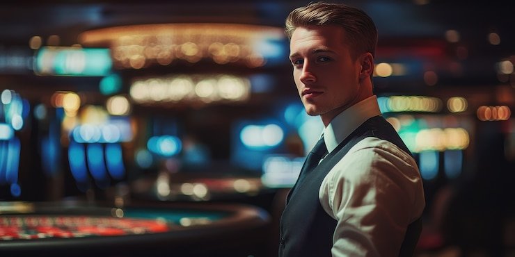 Antarmuka VIP Club timsestoto yang ditampilkan di layar ponsel dengan meja dealer langsung